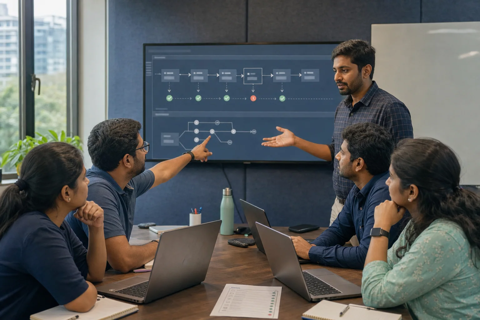 Data engineering instructor and learners tracing data quality and lineage in a practical lab
